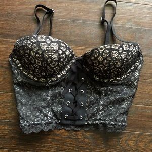 VS black lacy corset